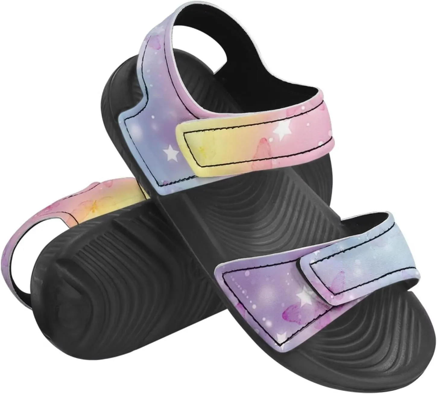 Sandals for Kids Boy Girls Summer Shoes Slide Sandals with Adjustable Strap Toddler Shoes Open Toe Slides