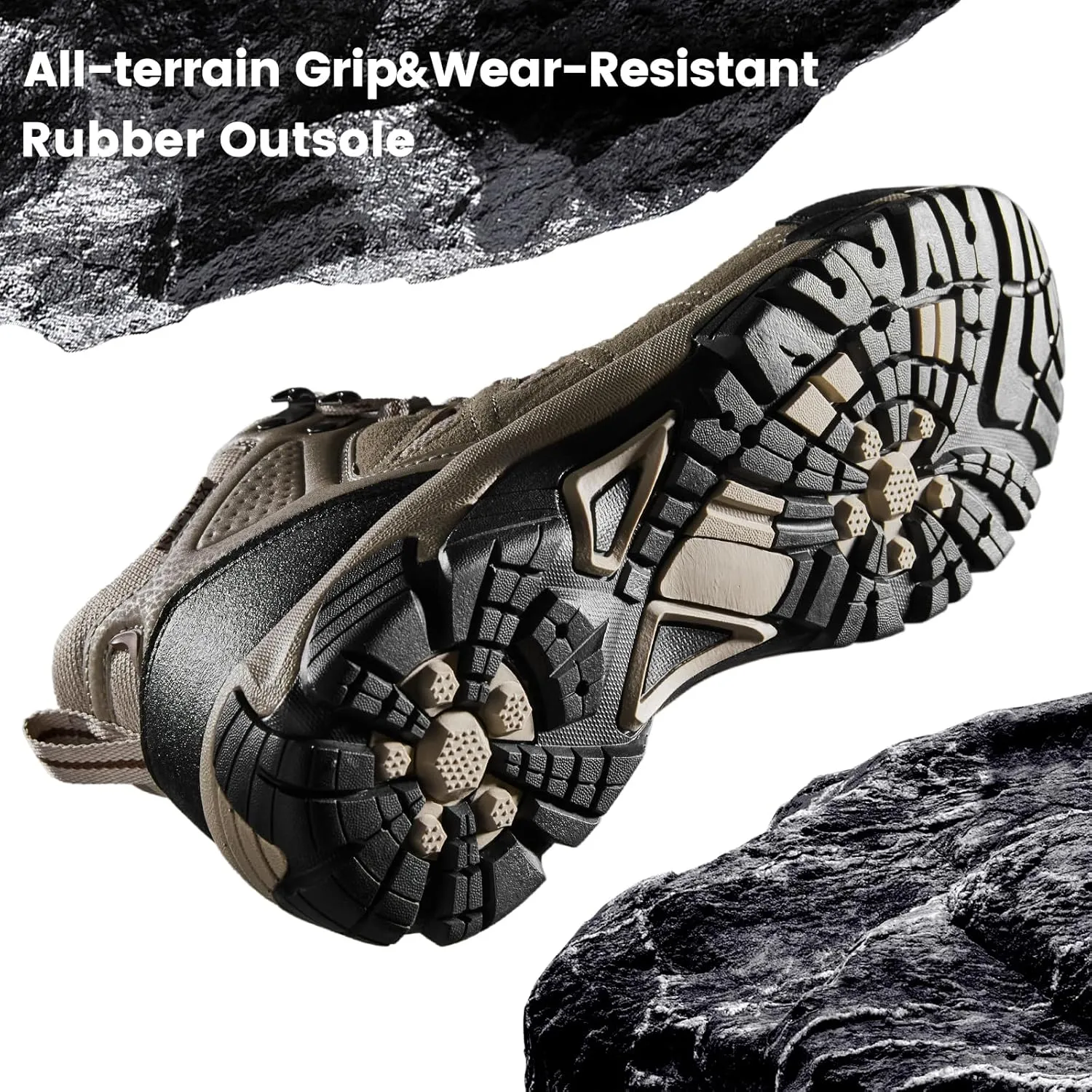 SHULOOK Women's Hiking Boots Waterproof Lightweight Outdoor Trekking Camping Hiking Shoes