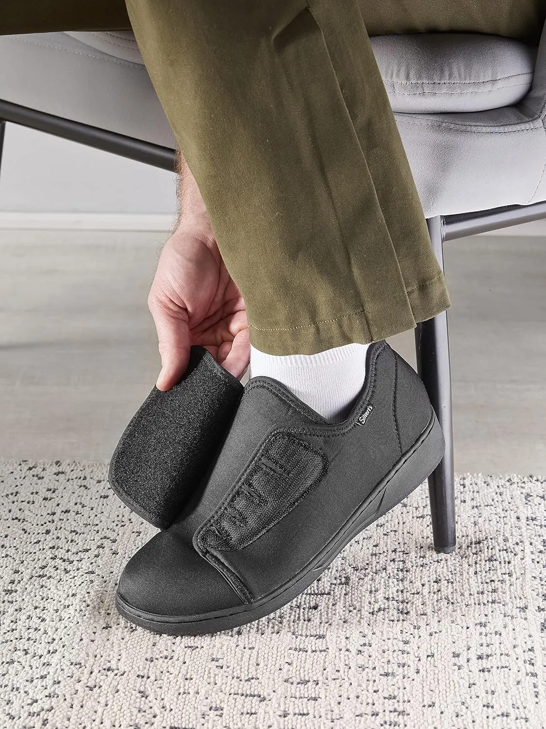 Silvert's Adaptive Clothing & Footwear Men’s Neoprene Extra Wide Ultra Comfort Flex Shoes for Seniors
