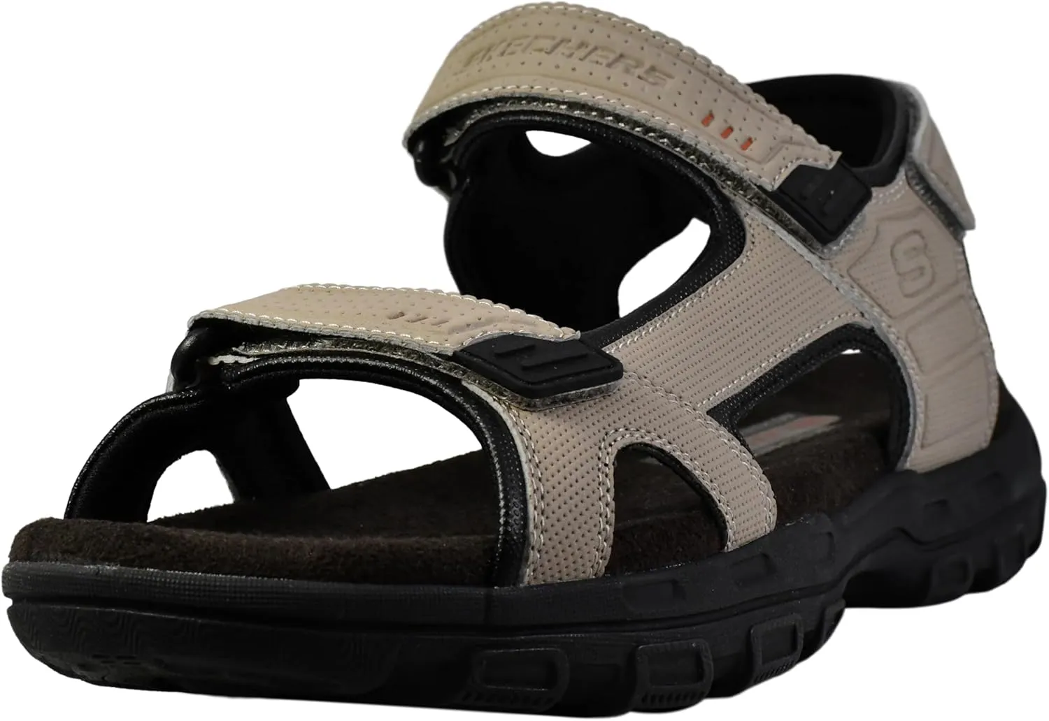 Skechers Men's Garver-Louden 64487 Open Toe Sandal W/Strap Closure, Taupe, 9 M US