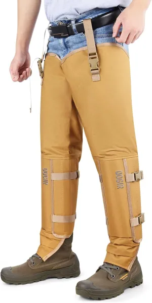 skiguard Snake Gaiter Chaps for Hunting: Snake Bite Protection for Ankle to Thigh Snake Chap, Waterproof Snake Gaiter for Men