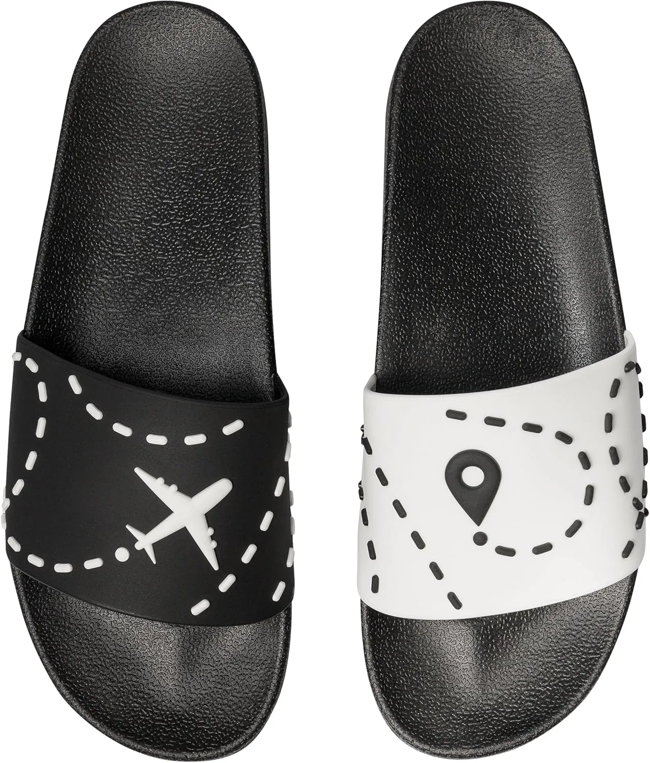 Slides & Slippers for Women, Men & Kids Pool Sandals Funny Designs Books Coffee Party Pizza Fox Bear Llama Clouds Footwear Gift