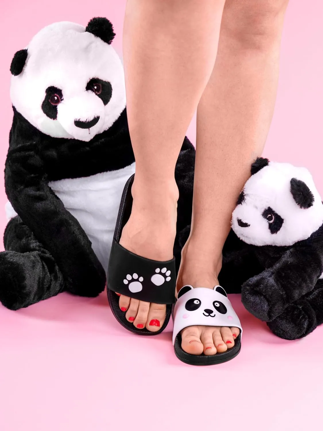 Slides & Slippers for Women, Men & Kids Pool Sandals Funny Designs Books Coffee Party Pizza Fox Bear Llama Clouds Footwear Gift