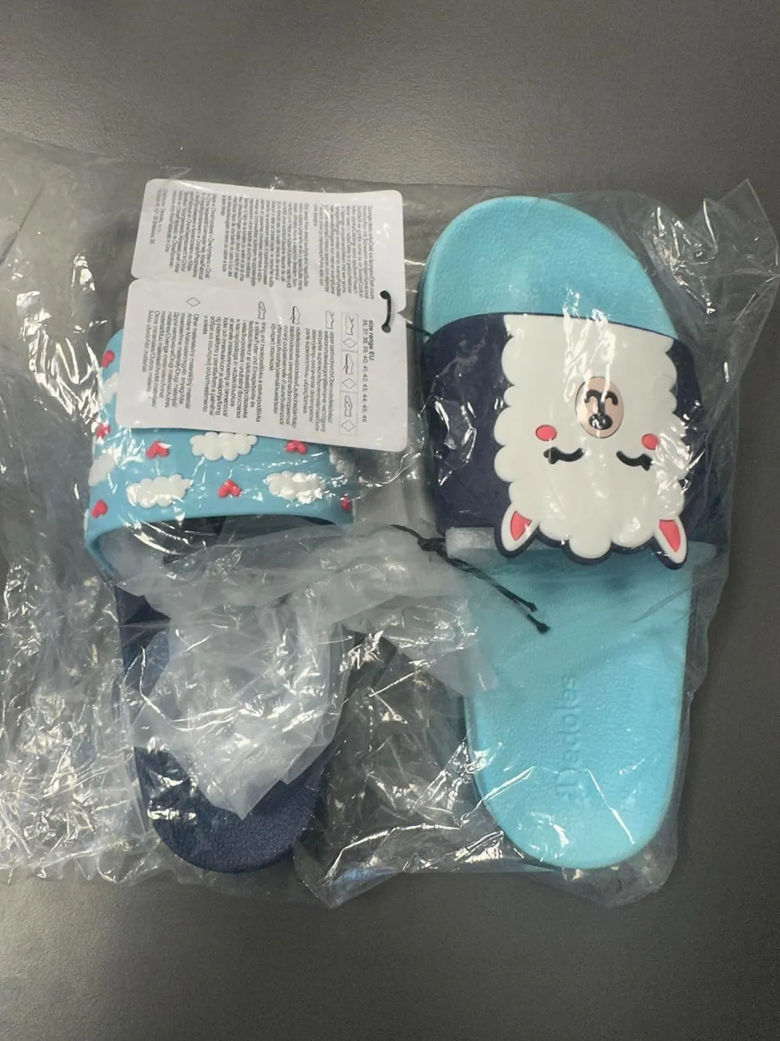 Slides & Slippers for Women, Men & Kids Pool Sandals Funny Designs Books Coffee Party Pizza Fox Bear Llama Clouds Footwear Gift