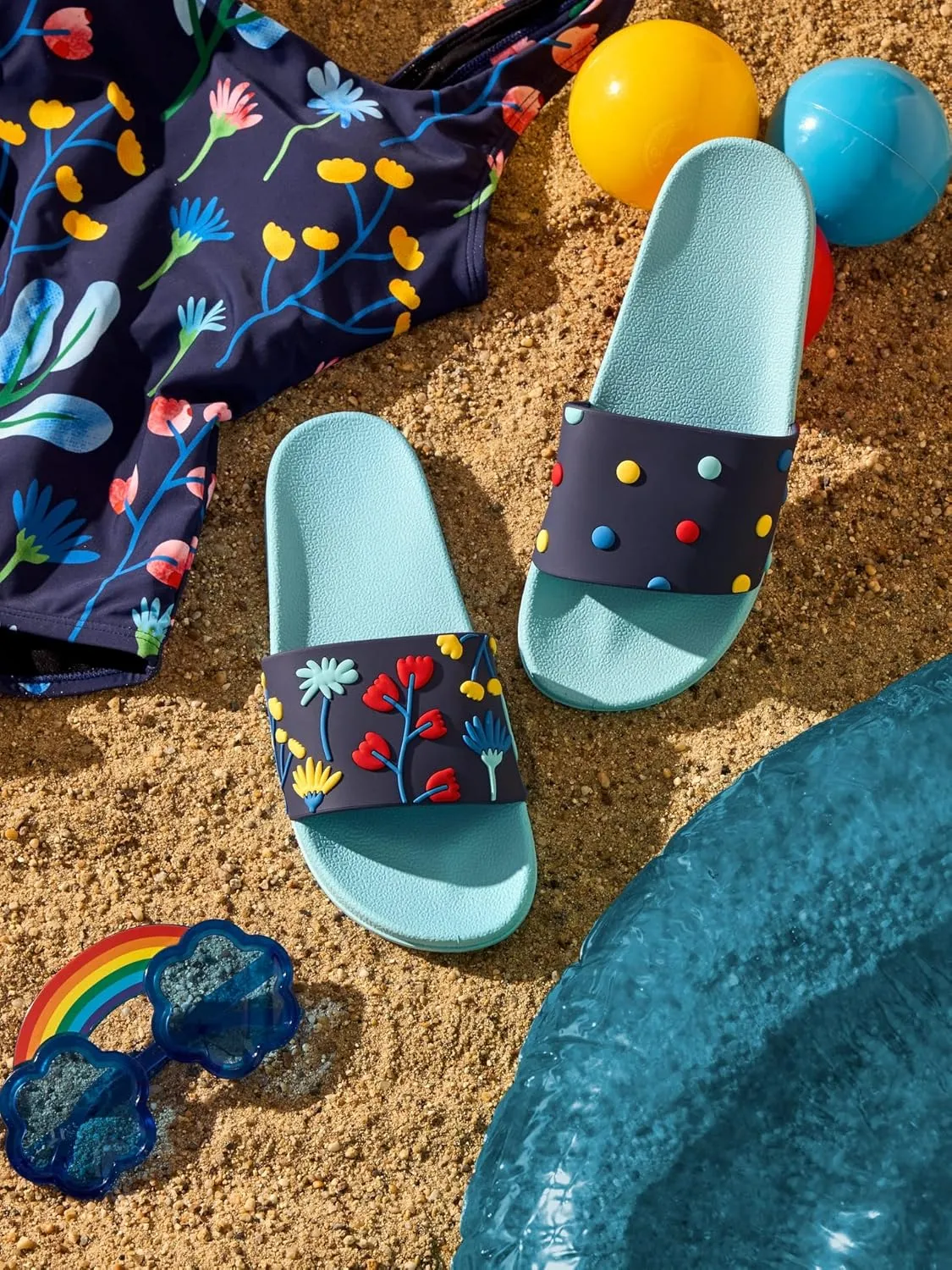 Slides & Slippers for Women, Men & Kids Pool Sandals Funny Designs Books Coffee Party Pizza Fox Bear Llama Clouds Footwear Gift