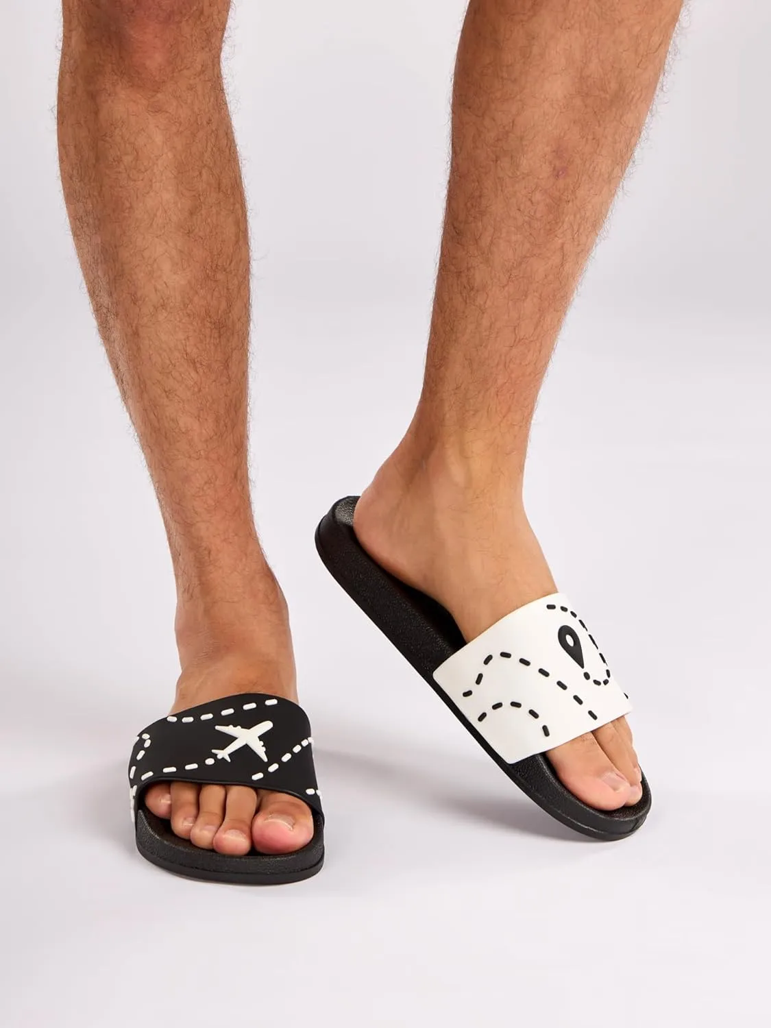 Slides & Slippers for Women, Men & Kids Pool Sandals Funny Designs Books Coffee Party Pizza Fox Bear Llama Clouds Footwear Gift