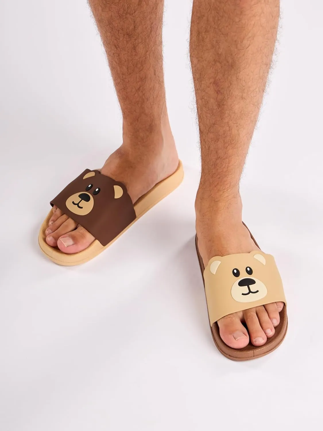 Slides & Slippers for Women, Men & Kids Pool Sandals Funny Designs Books Coffee Party Pizza Fox Bear Llama Clouds Footwear Gift
