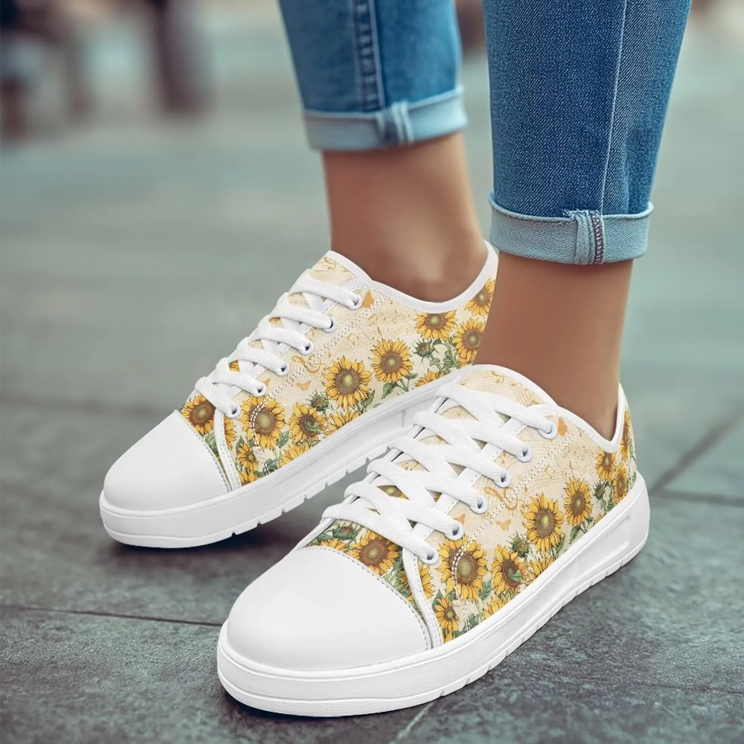 Slip on Sneakers Womens Wide Width Casual Breathable Polyester Running Sneakers Lightweight Low Top Soft Sole Walking Shoes