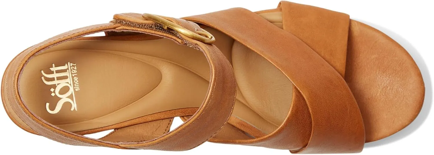 Sofft Women's Lizzie Heeled Sandal, Luggage, 7.5