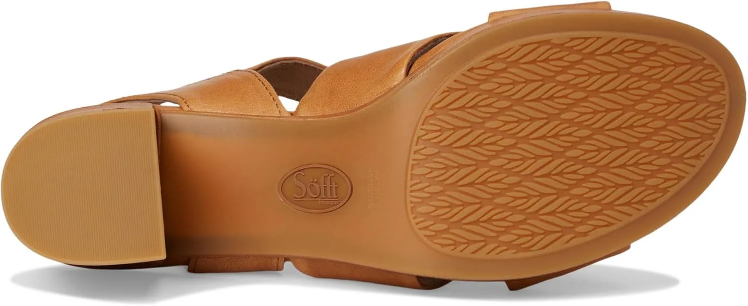 Sofft Women's Lizzie Heeled Sandal, Luggage, 7.5