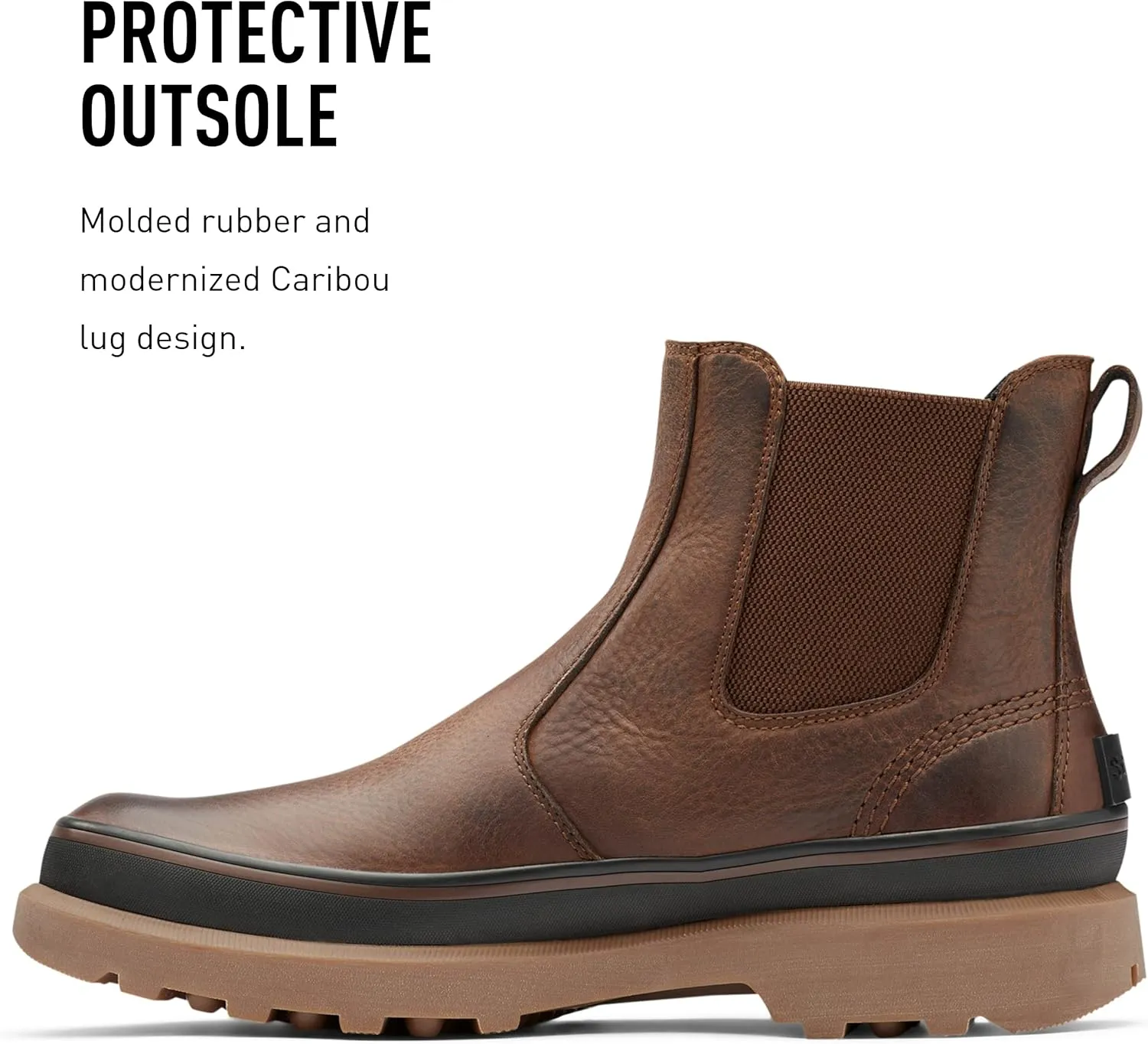 Sorel Men's Caribou Chelsea WP — Waterproof Leather Rain Boots