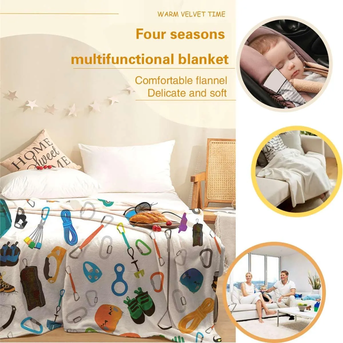 Sport Shoes Sneakers Colorful Character Blanket Soft Flannel Fleece Lightweight Ultra-Soft Micro Fleece Blanket for Couch Sofa Bed Bedroom 30x40 Inches