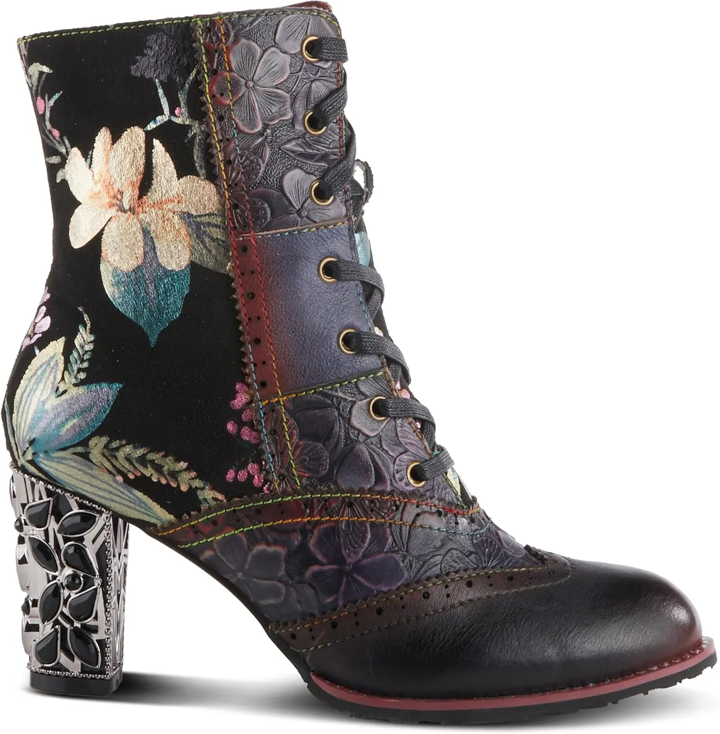 Spring Step L'Artiste Cherryla Mid Calf Booties for Women - Women's Boots with Zipper and Lace-Up Closure - Ladies Boots for Outdoor