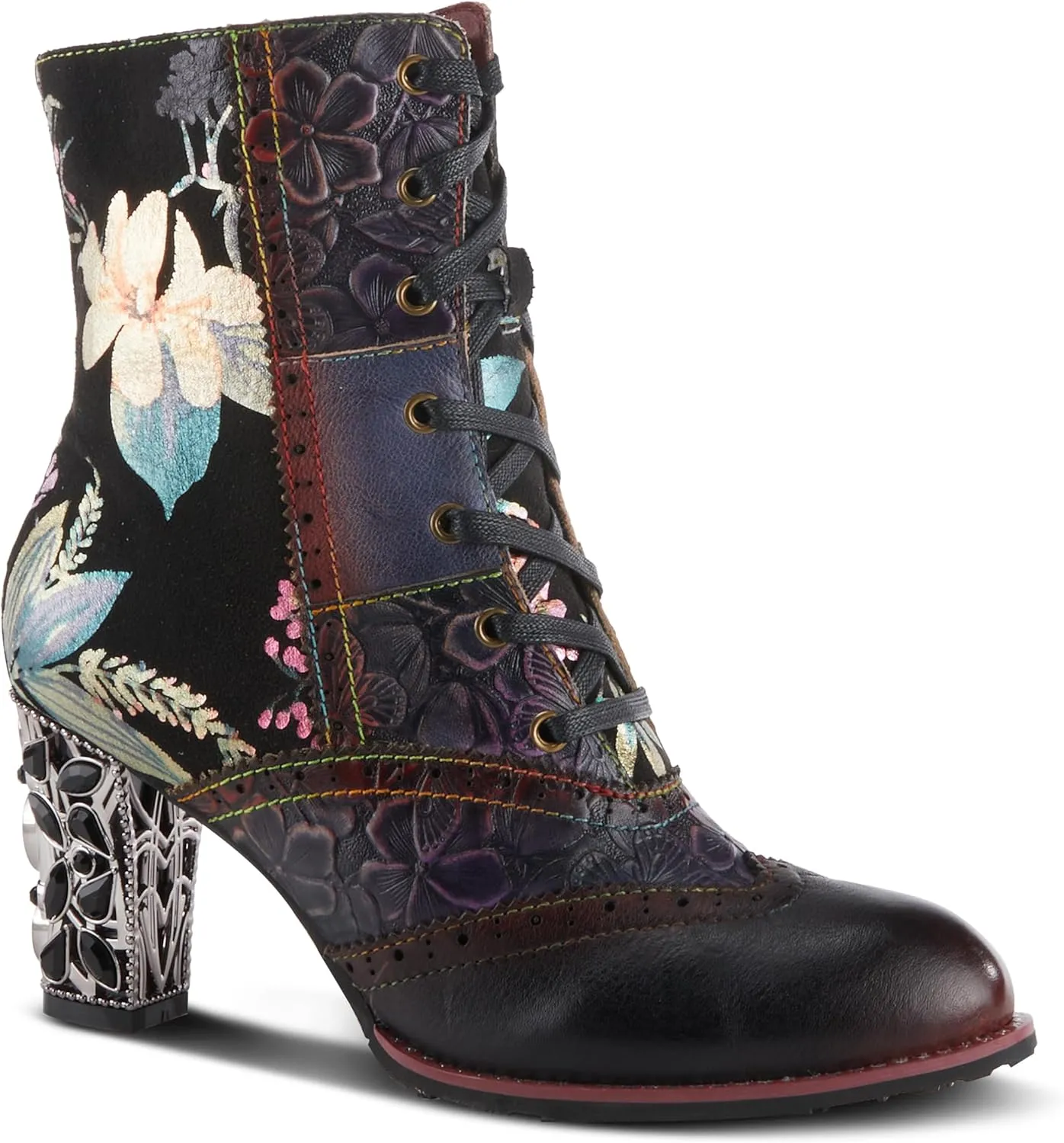 Spring Step L'Artiste Cherryla Mid Calf Booties for Women - Women's Boots with Zipper and Lace-Up Closure - Ladies Boots for Outdoor