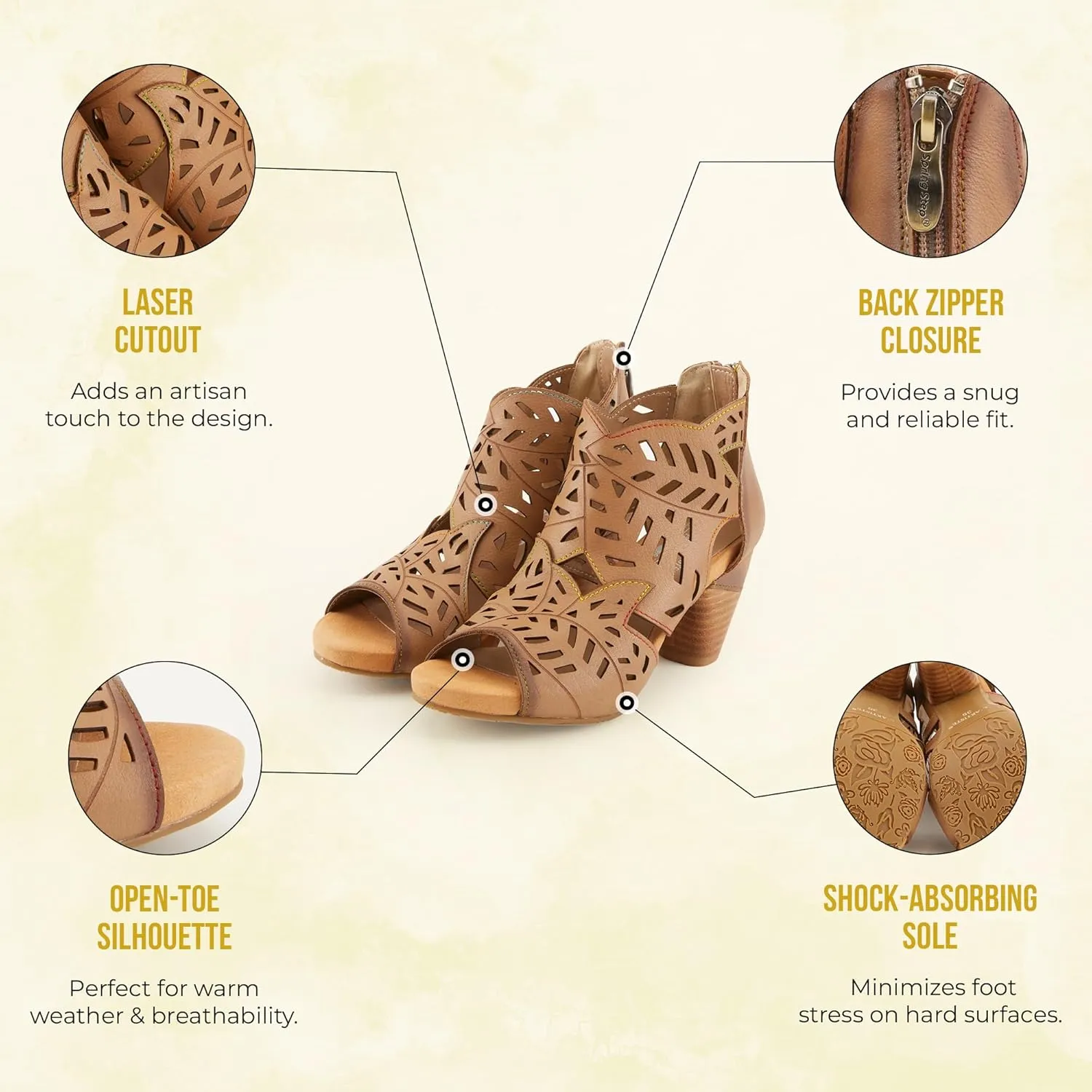 Spring Step L'Artiste Icon Sandals for Women - Ladies Casual Flats Platform Sandal - Hand Painting Summer Shoes for Womens
