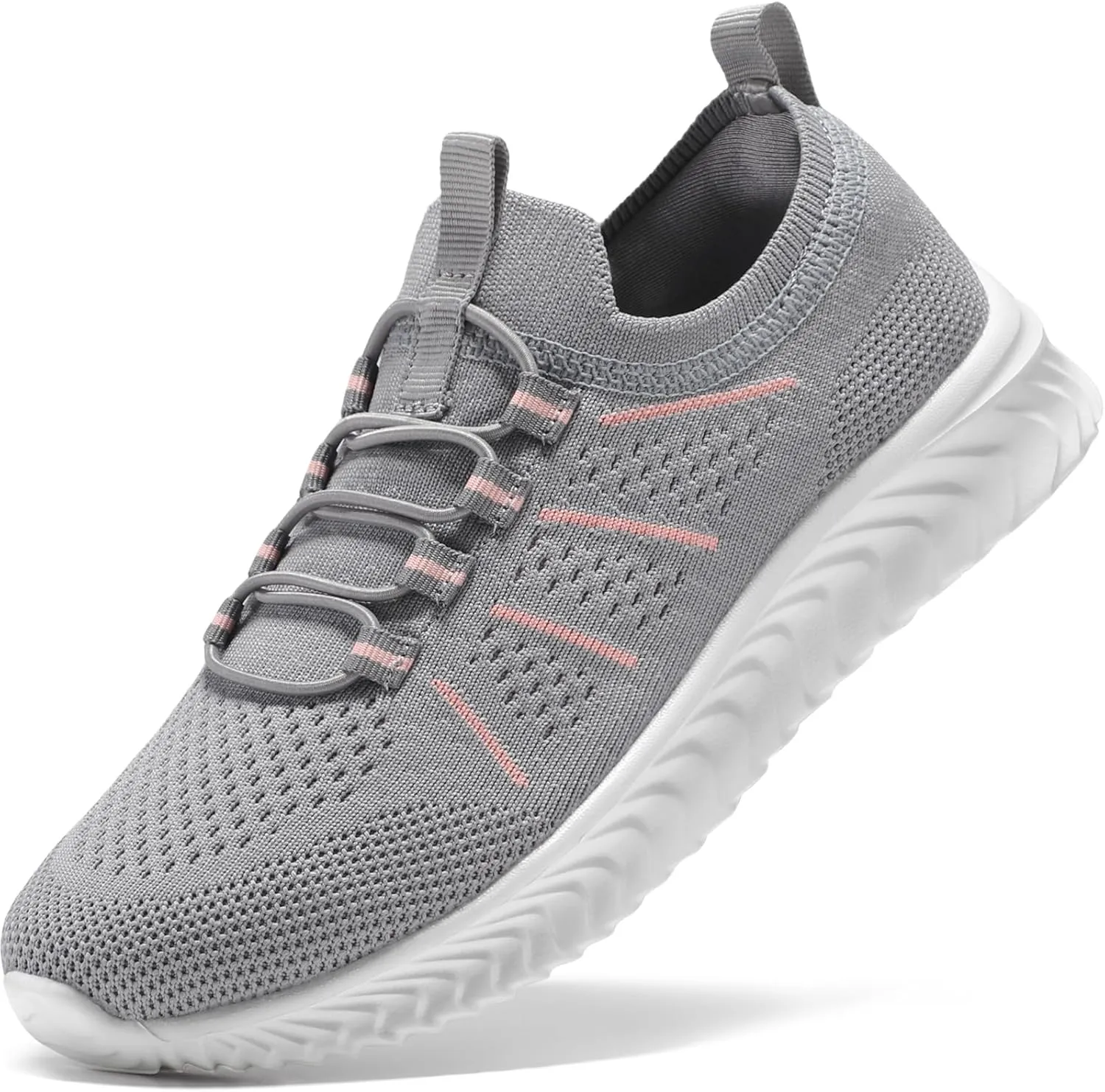STQ Walking Shoes Women Arch Support Slip on Sneakers with Memory Foam Comfort Lightweight