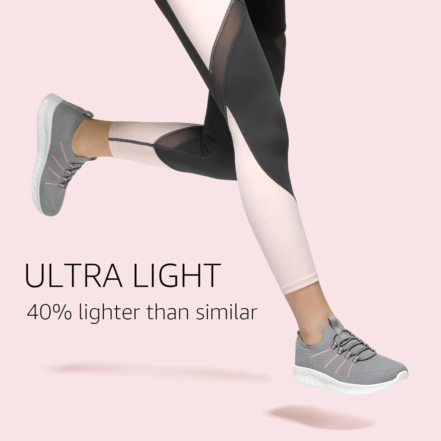 STQ Walking Shoes Women Arch Support Slip on Sneakers with Memory Foam Comfort Lightweight