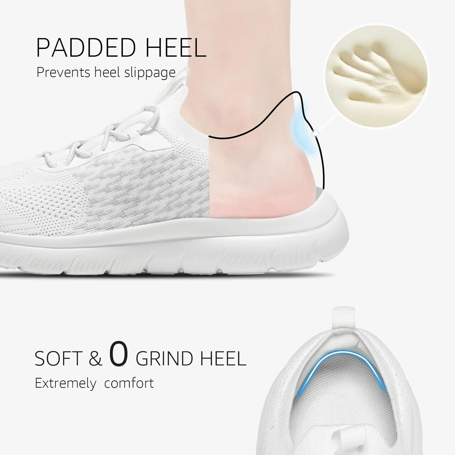 STQ Women Walking Shoes with Arch Support Comfort Lightweight Slip on Sneakers