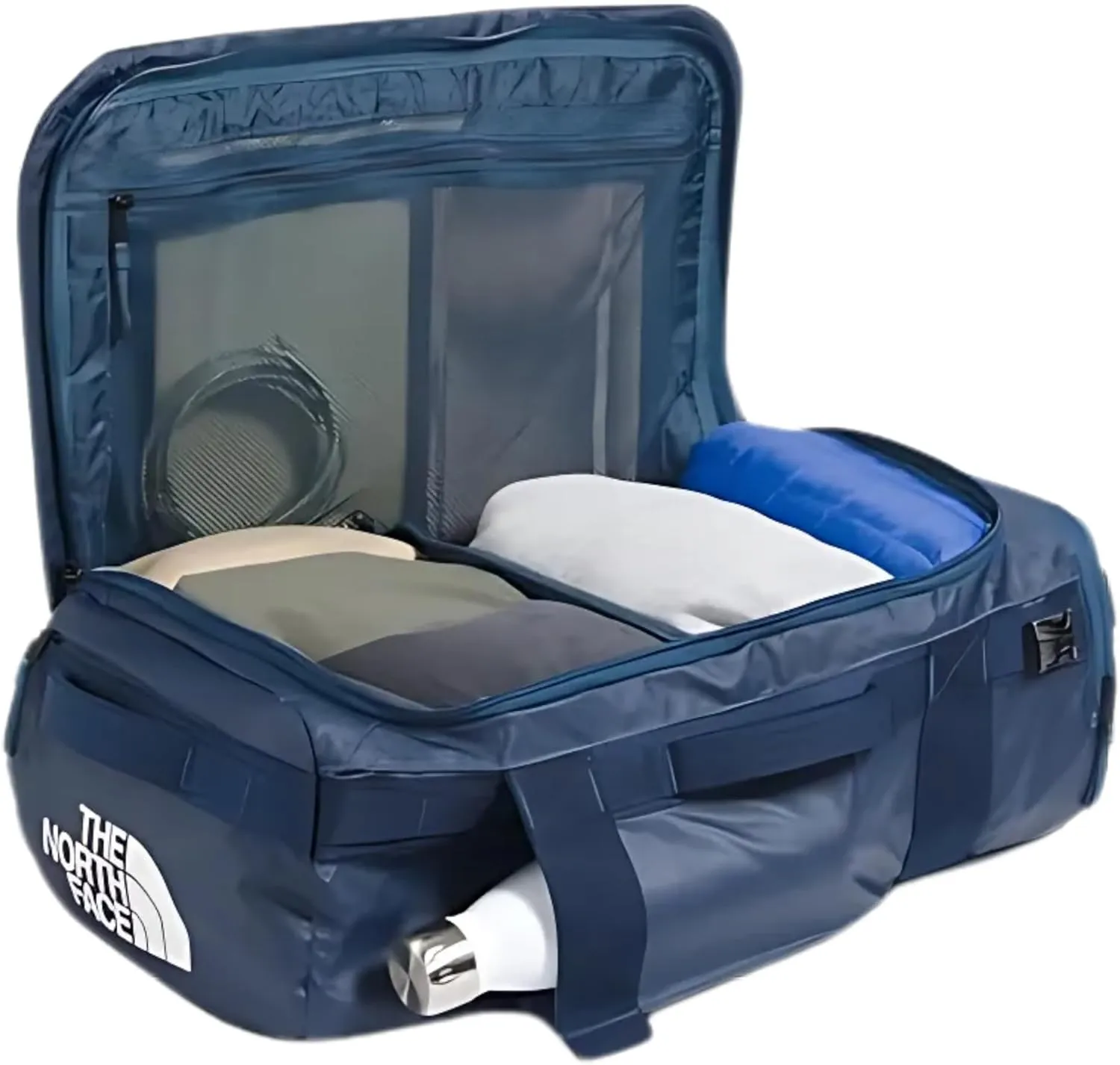 THE NORTH FACE Base Camp Voyager Duffel—32L, Shady Blue/Summit Navy, One Size