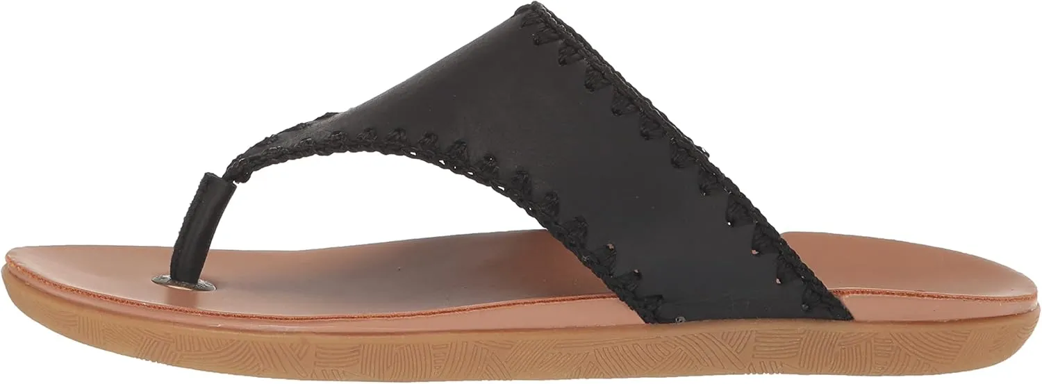 The Sak Women's Leather Shana Thong Crochet, Flip Flop Sandals, Summer Open Toe Shoes