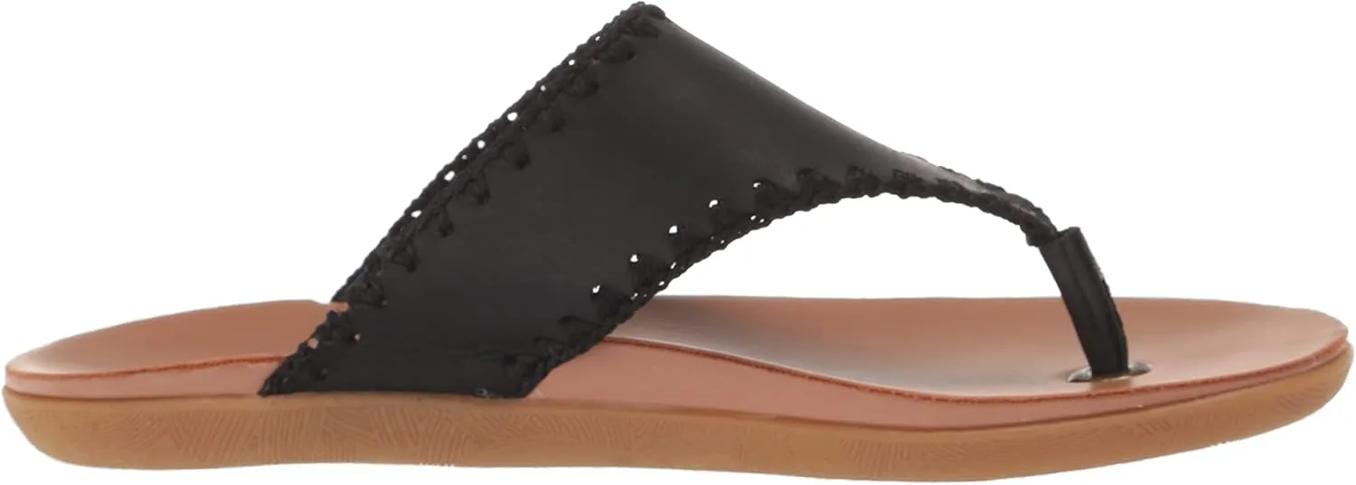 The Sak Women's Leather Shana Thong Crochet, Flip Flop Sandals, Summer Open Toe Shoes