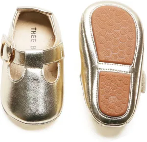 THEE BRON Infant Toddler Baby Soft Sole Leather Shoes for Girls Boys Walking Sneakers