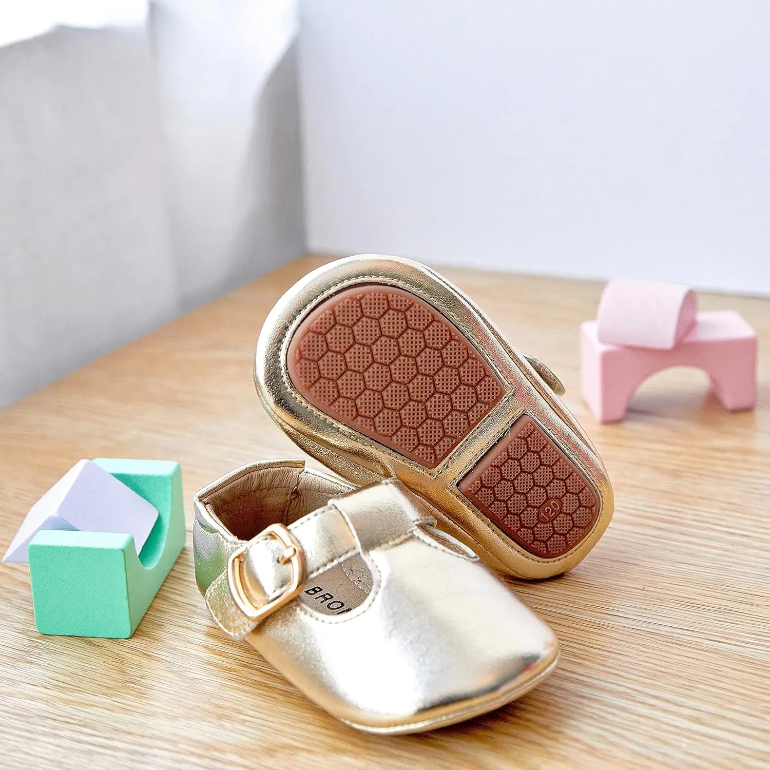 THEE BRON Infant Toddler Baby Soft Sole Leather Shoes for Girls Boys Walking Sneakers