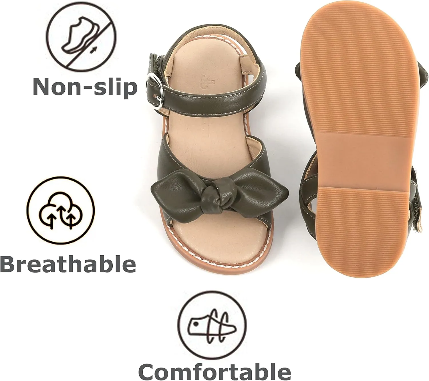 THEE BRON Toddler Girl Dress Sandals Sandalias para Nias