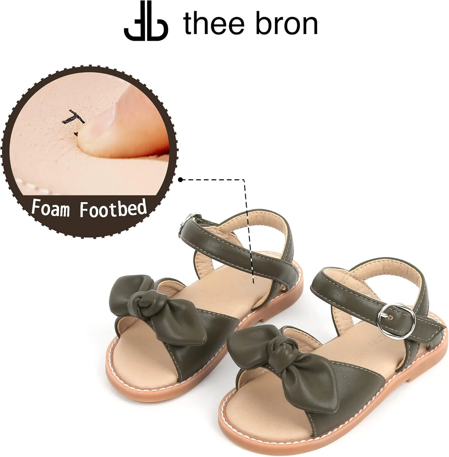 THEE BRON Toddler Girl Dress Sandals Sandalias para Nias