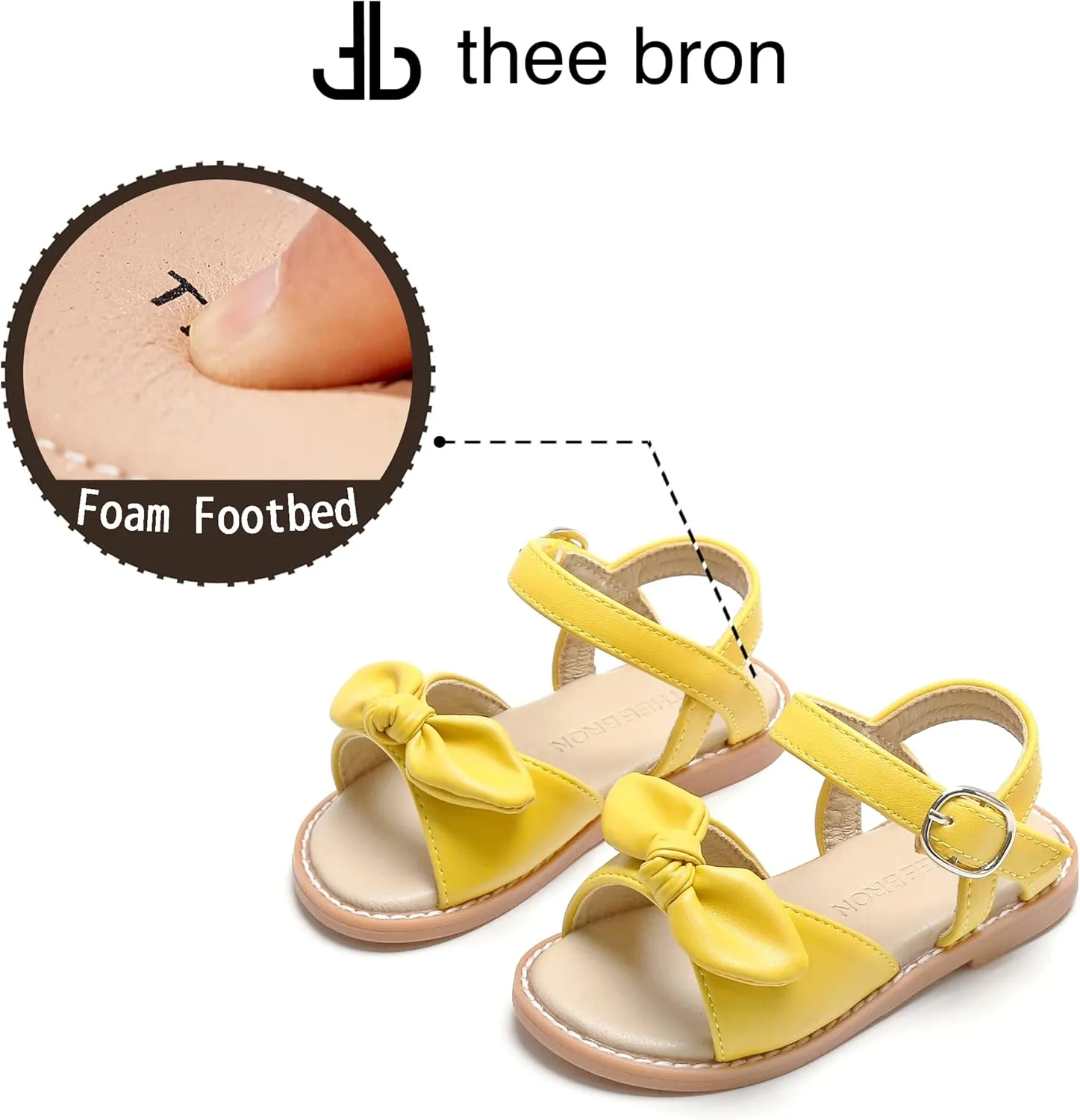 THEE BRON Toddler Girl Dress Sandals Sandalias para Nias
