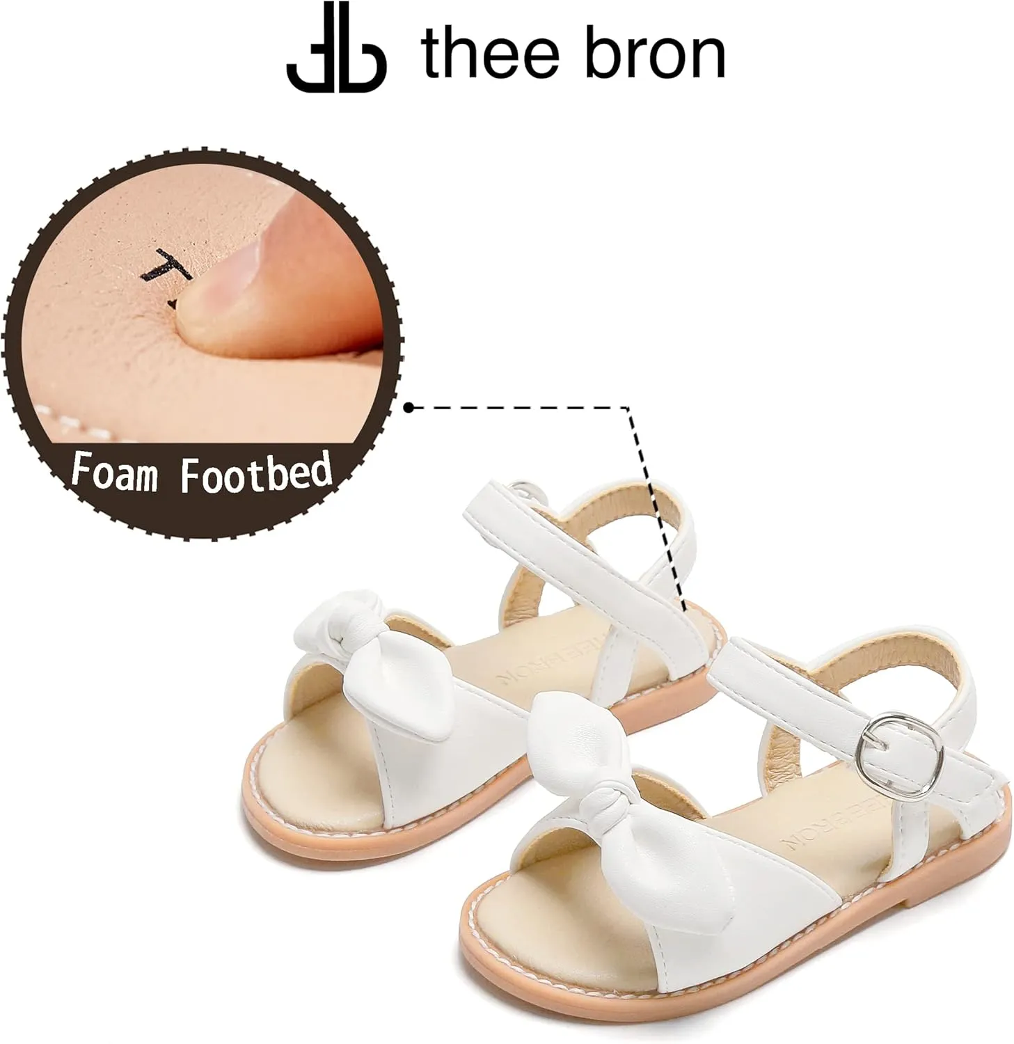 THEE BRON Toddler Girl Dress Sandals Sandalias para Nias