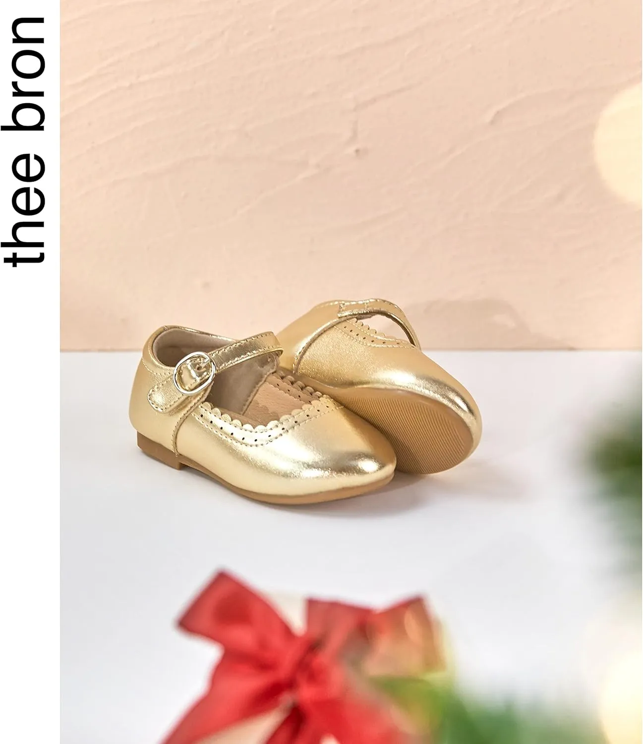 THEE BRON Toddler Mary Janes | Arch Support Leather Princess Shoes | Birthday Party Flats