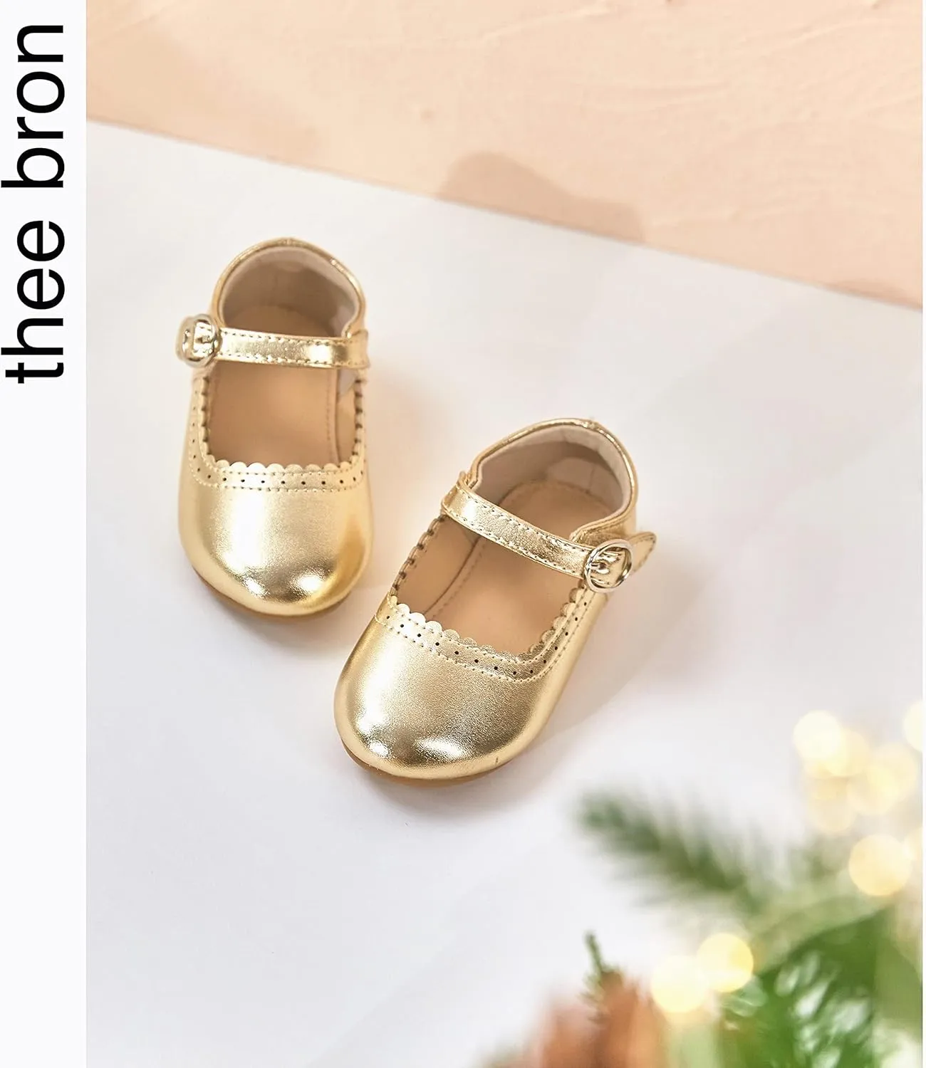 THEE BRON Toddler Mary Janes | Arch Support Leather Princess Shoes | Birthday Party Flats