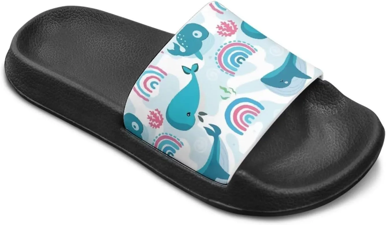Toddler Boys Slides Sandals for Swim Beach Kids Water Shoes Casual Anti Slip Shower Slippers