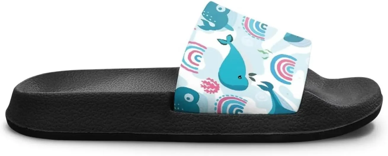 Toddler Boys Slides Sandals for Swim Beach Kids Water Shoes Casual Anti Slip Shower Slippers