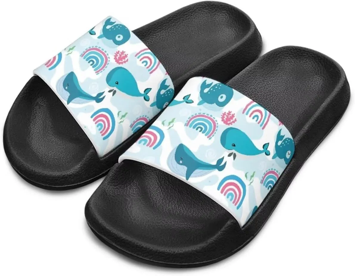 Toddler Boys Slides Sandals for Swim Beach Kids Water Shoes Casual Anti Slip Shower Slippers