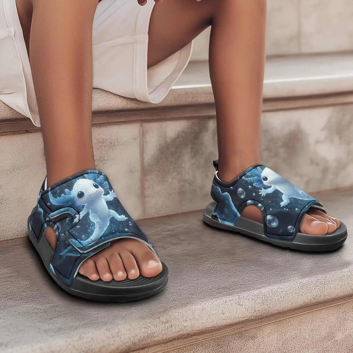 Toddler Sandals Girls Pool Slides Lightweight Summer Slippers for Kids