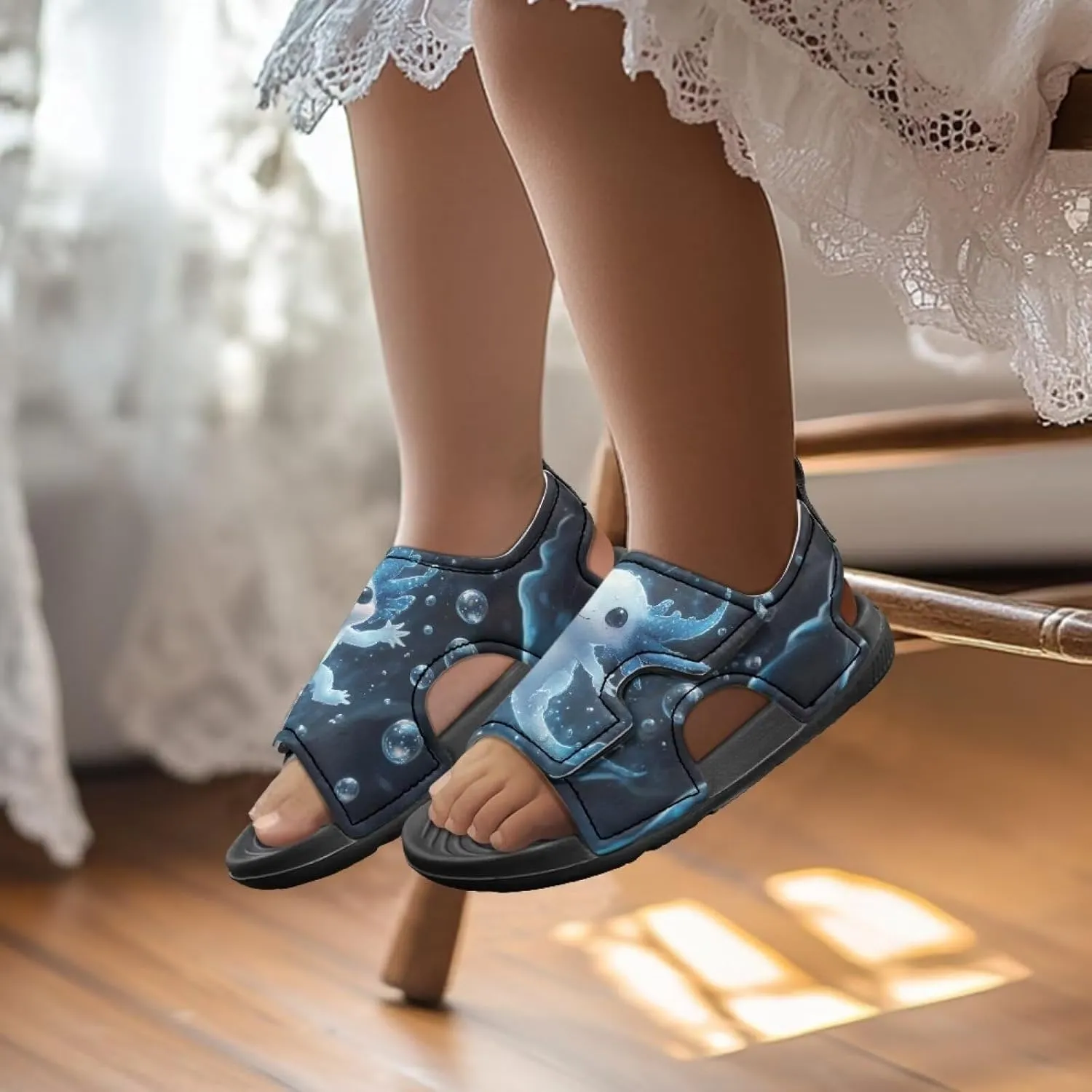 Toddler Sandals Girls Pool Slides Lightweight Summer Slippers for Kids