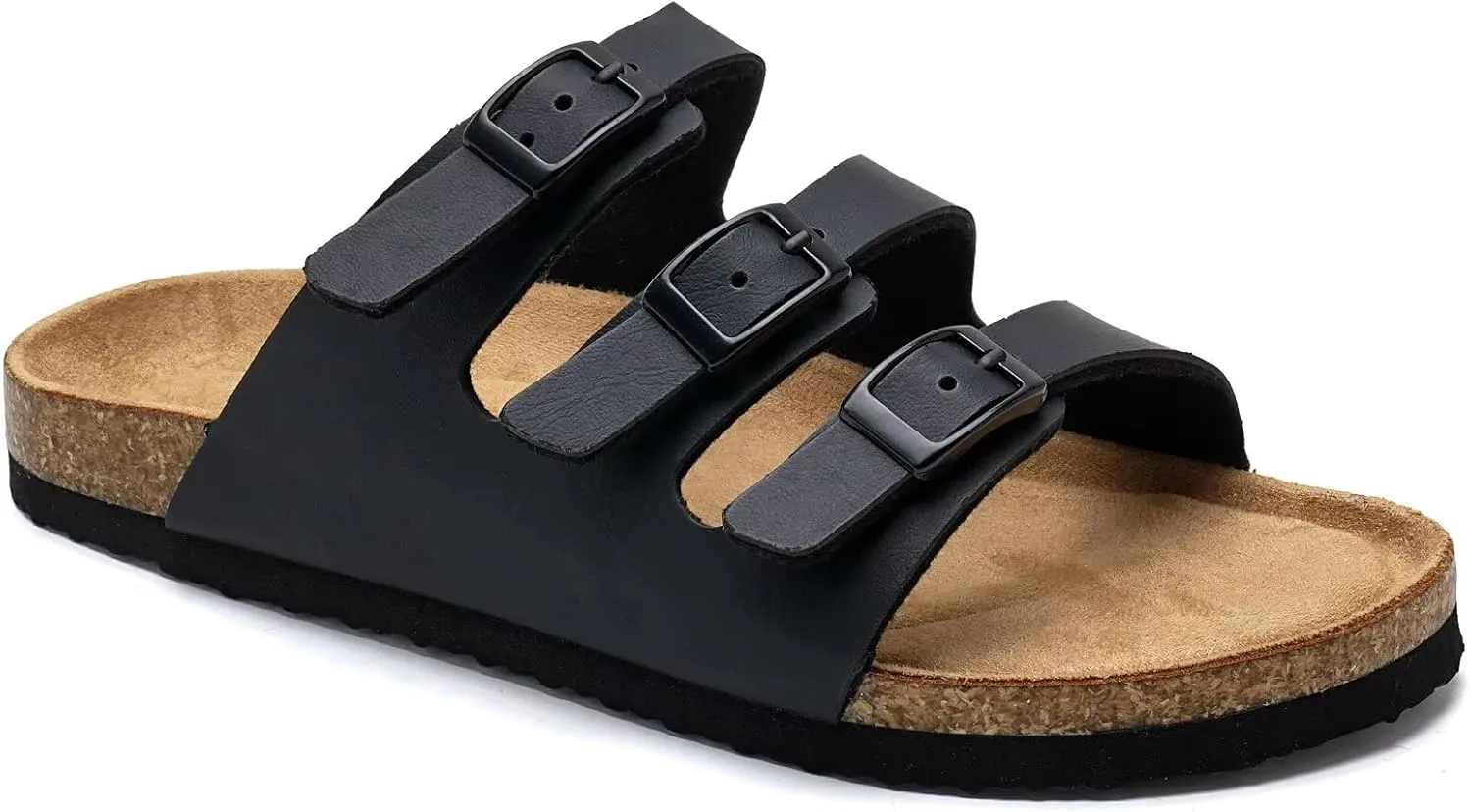 Torotto Boys Girls Sandals with Cork Footbed Adjustable Buckle Casual Slides Sandals Open Toes Flat for Kids Toddler