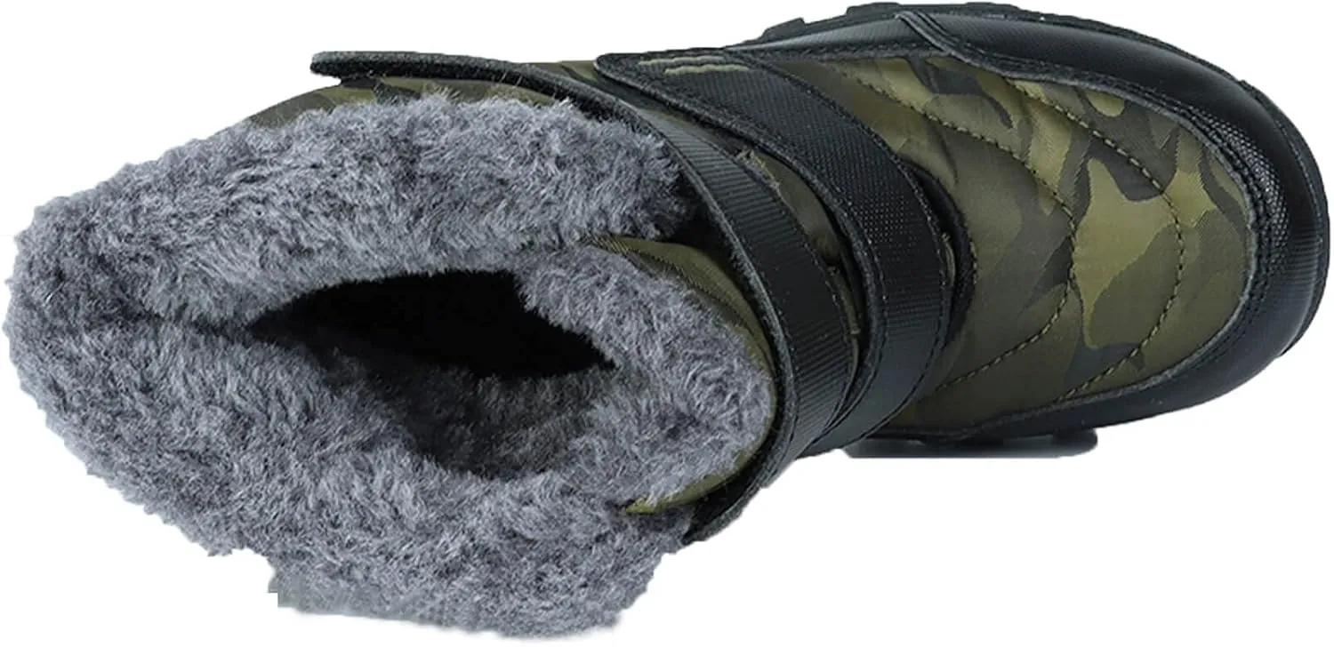 UBFEN Kids Snow Boots Boys Girls Winter Warm Waterproof Outdoor Slip Resistant Cold Weather Unisex Shoes (Toddler/Little Kid/Big Kid)