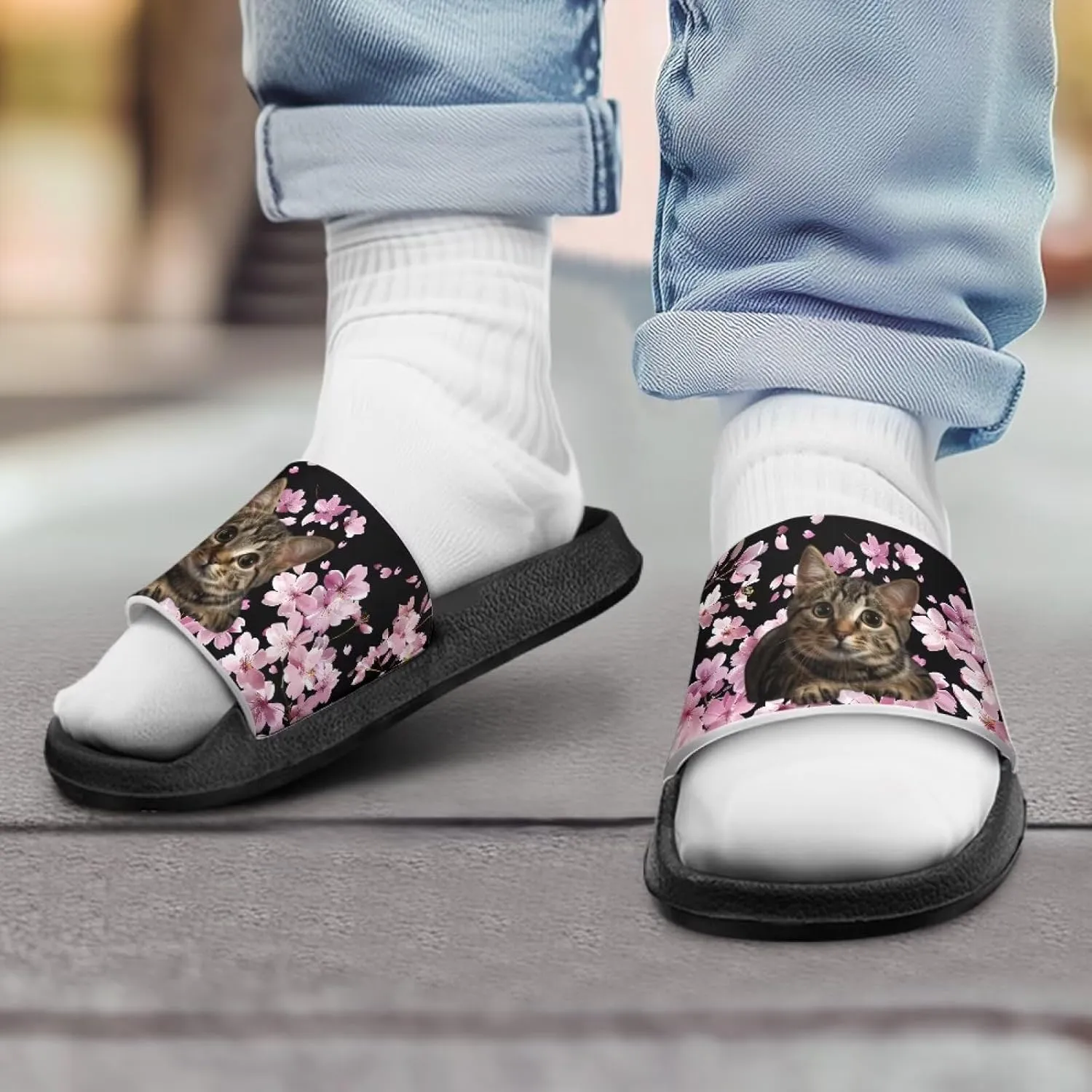 Unisex Slides for Girls Boys Comfortable Slippers Slides Non-slip Shower Shoes House Fashion Thick for Indoor & Outdoor Gifts