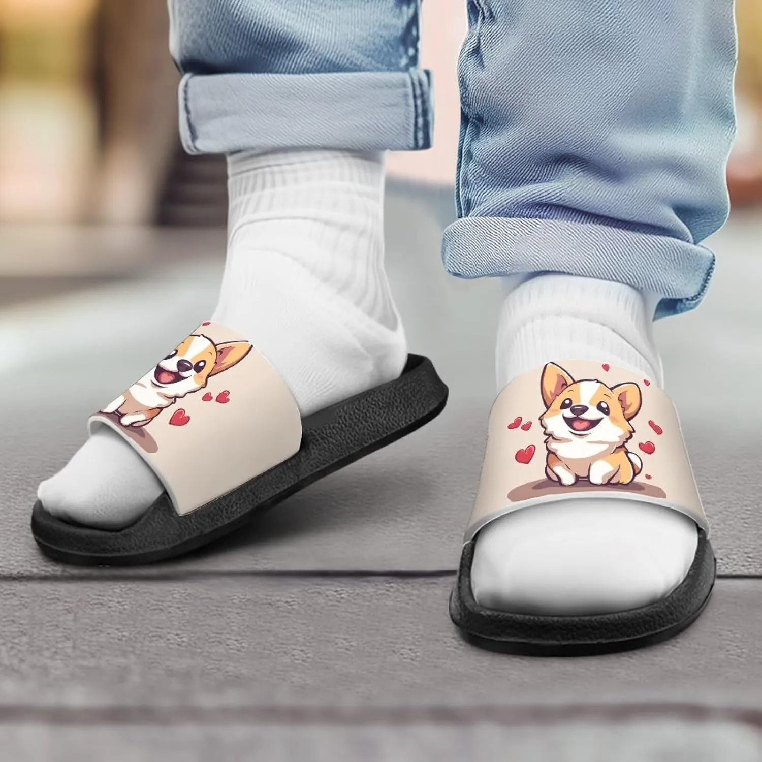 Unisex Slides for Girls Boys Comfortable Slippers Slides Non-slip Shower Shoes House Fashion Thick for Indoor & Outdoor Gifts