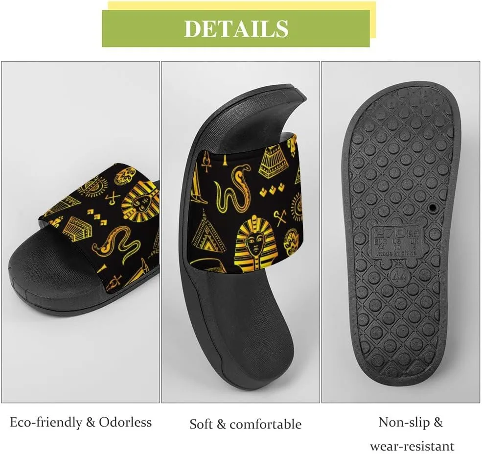 Unisex Slides for Women Men, Comfortable Slippers Slides, Non-slip Shower Shoes House Fashion Thick for Indoor & Outdoor（24082104）