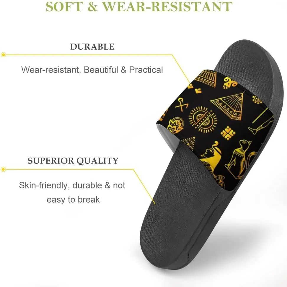 Unisex Slides for Women Men, Comfortable Slippers Slides, Non-slip Shower Shoes House Fashion Thick for Indoor & Outdoor（24082104）
