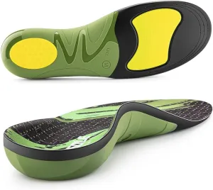 VALSOLE 220  lbs Plantar Fasciitis High Arch Support Insoles Men Women - Orthotic Shoe Inserts for Flat Feet - Metatarsalgia - Heel Pain - Boot Work Shoe Insole - Standing All Day Heavy Duty Support