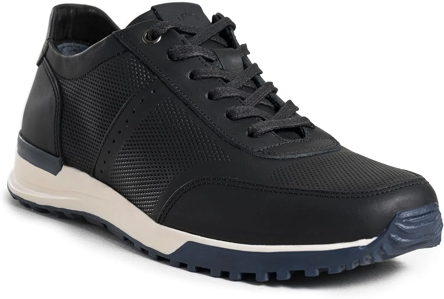 VELEZ Leather Sneakers for Men - Business Casual Dress Shoes - Lace-Up Fashion Tennis