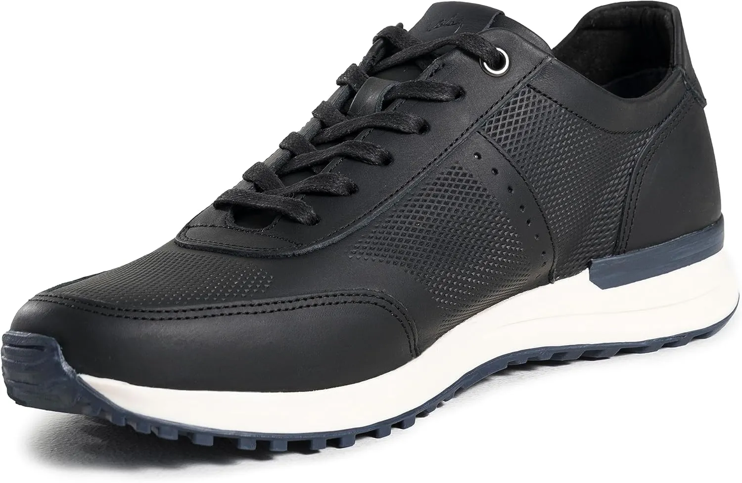 VELEZ Leather Sneakers for Men - Business Casual Dress Shoes - Lace-Up Fashion Tennis