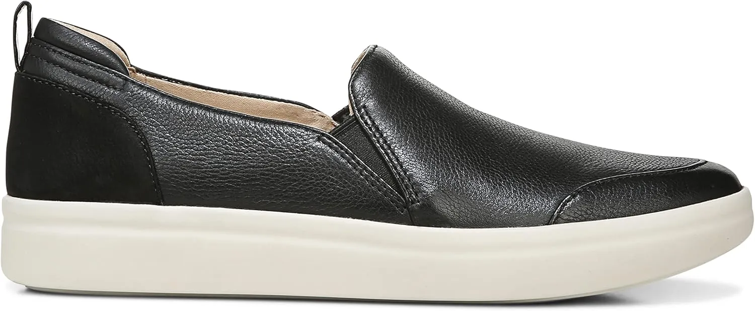 Vionic Women's Aura Penelope Slip On No Laces Sneaker- Supportive Leather Casual Platform Sneakers That Include Three-Zone Comfort with Orthotic Insole Arch Support, Medium Fit