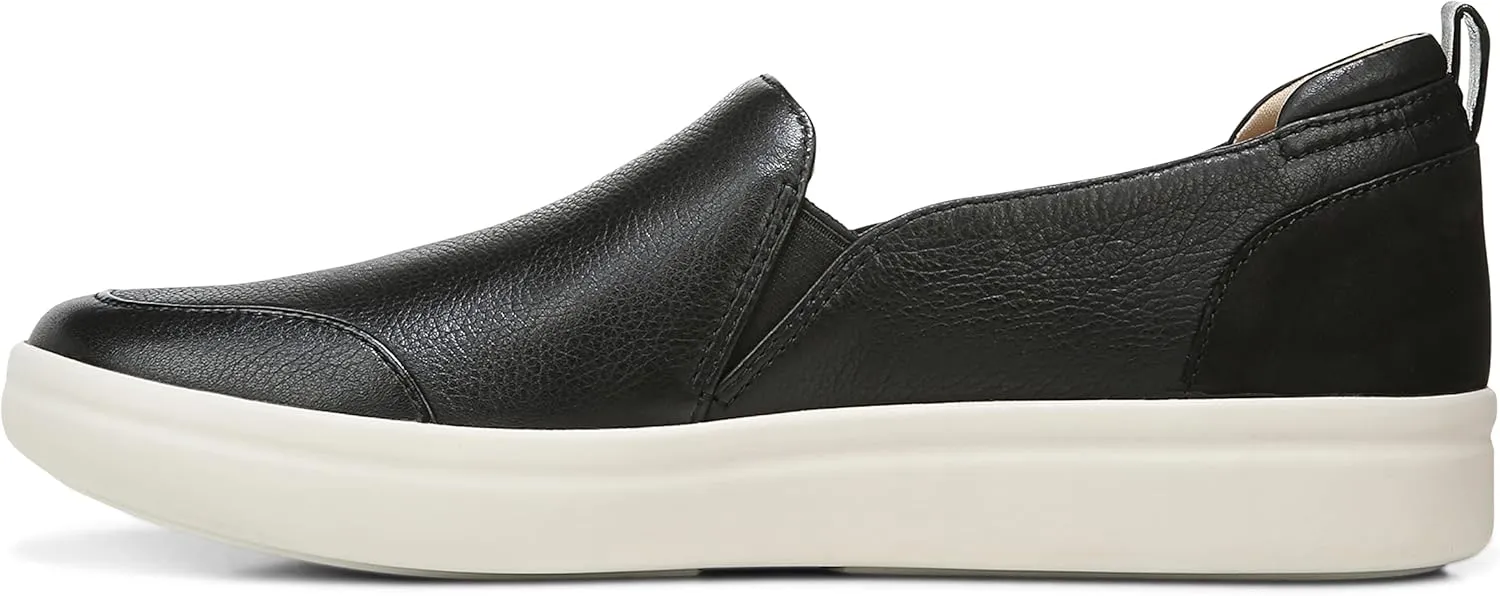 Vionic Women's Aura Penelope Slip On No Laces Sneaker- Supportive Leather Casual Platform Sneakers That Include Three-Zone Comfort with Orthotic Insole Arch Support, Medium Fit
