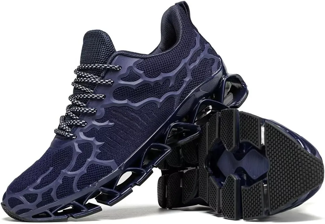 Vooncosir Men's Fashion Sneakers Breathable Mesh Running Shoes Blade Non Slip Soft Sole Casual Athletic Walking Shoes